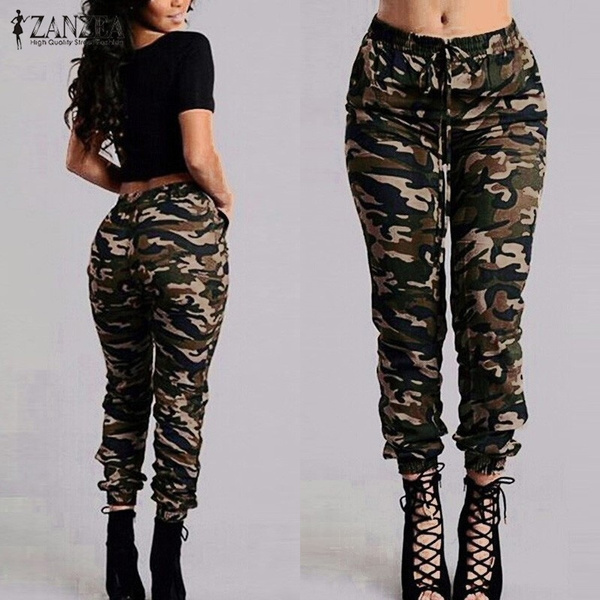 Camouflage Army Cargo Pants Women, Women's Fashion, Bottoms, Jeans &  Leggings on Carousell